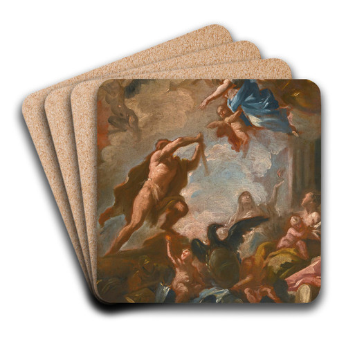 TheTriumph Of Hercules by Domenico Mondo Art Drink Coaster set