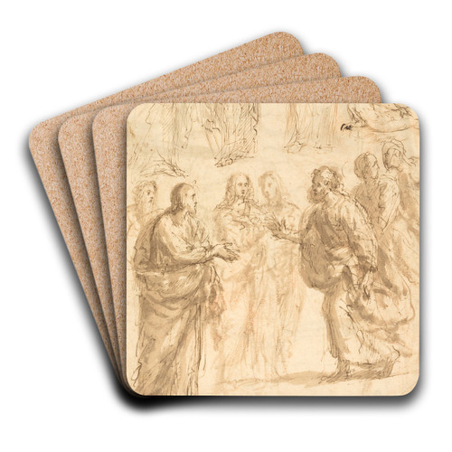 Scenes from the Life of Saint Peter by Giulio Cesare Procaccini Art Drink Coaster set