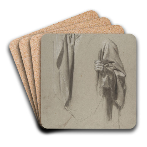 Drapery Study for Saint Remi by Isidore Pils Art Drink Coaster set Drapery Study for Saint Remi by Isidore Pils Art Drink Coaster set