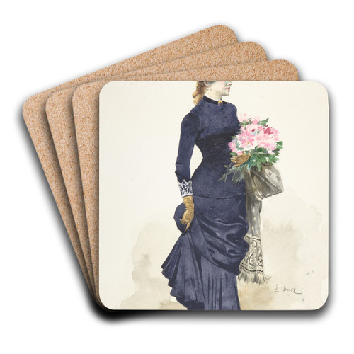 The Bouquet by Ernest-Ange Duez Art Drink Coaster set