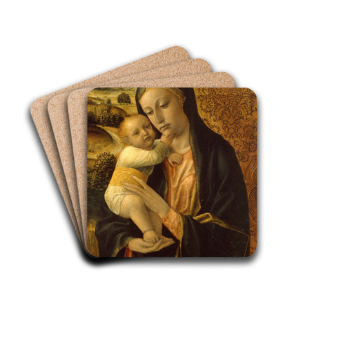 Virgin and Child by Vincenzo Foppa Drink Coasters - set of 4