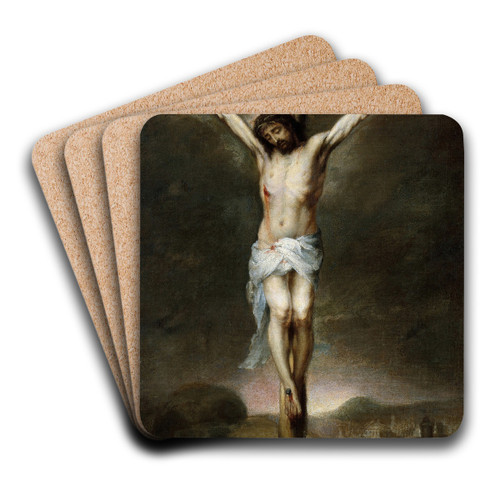 The Crucifixion by Bartolom Estebn Murillo Art Drink Coaster set The Crucifixion by Bartolom Estebn Murillo Art Drink Coaster set