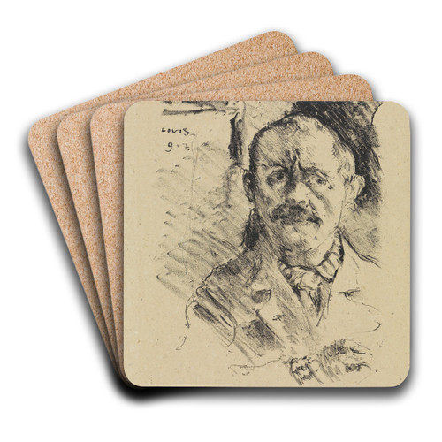Selbstbildnis by Lovis Corinth Art Drink Coaster set