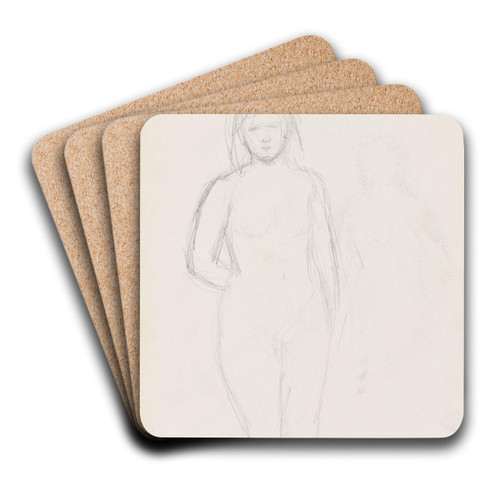 Kvinneakt by Signe Scheel Art Drink Coaster set