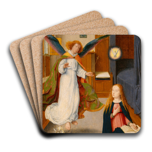 The Annunciation by Gerard David Art Drink Coaster set