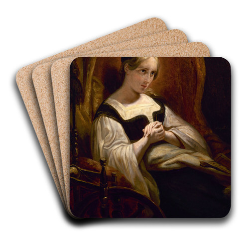 Marguerite au Rouet by Ary Scheffer Art Drink Coaster set