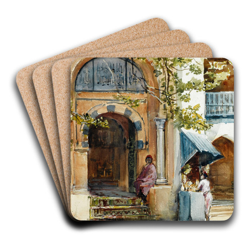 Exposition de 1900, pavillon de la Tunisie by Laure Brouardel Art Drink Coaster set