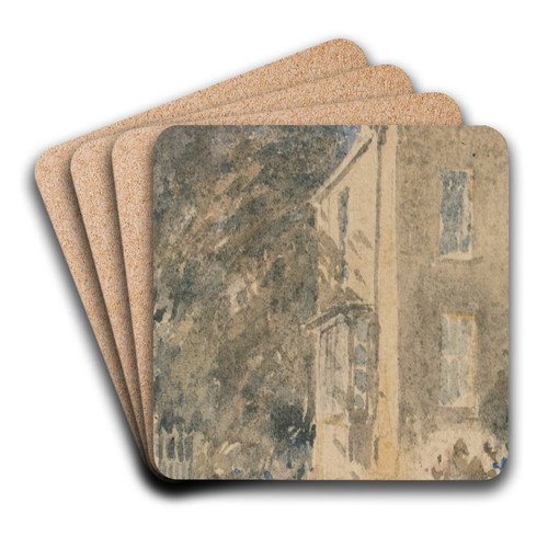 Greenfield House by David Cox Art Drink Coaster set