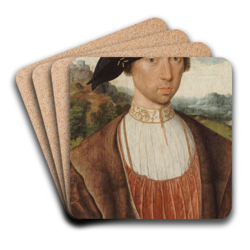 Portrait de Joost van Bronkhorst by Jan Jansz Mostaert Art Drink Coaster set