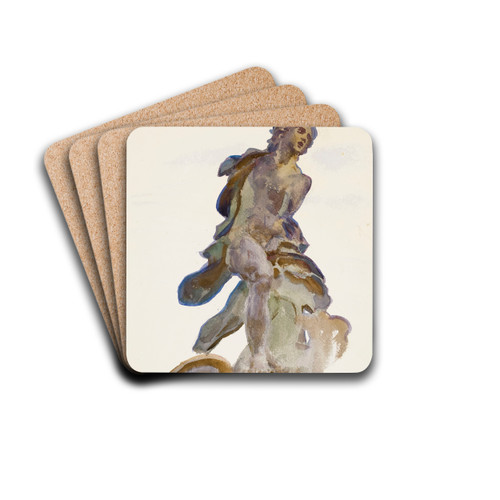 A Statue in Rome by John Singer Sargent Drink Coasters - set of 4
