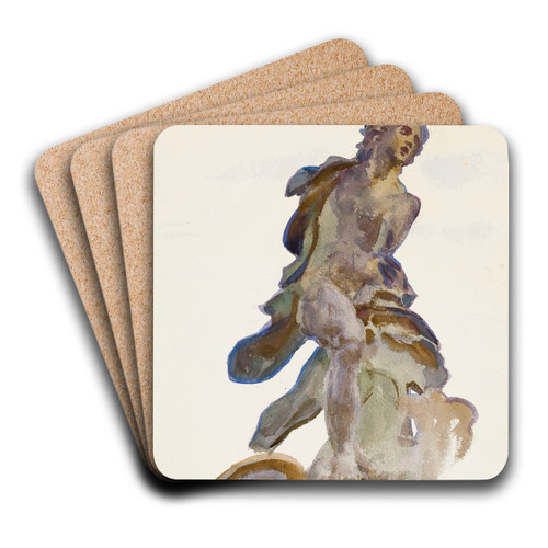 A Statue in Rome by John Singer Sargent Art Drink Coaster set