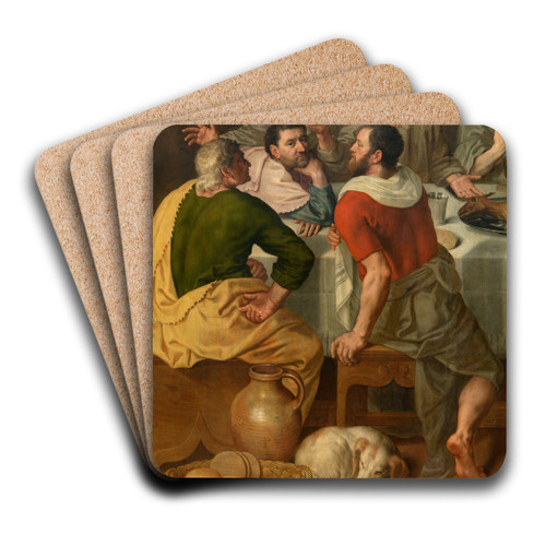 The Last Supper by Adriaen Thomasz. Key Art Drink Coaster set The Last Supper by Adriaen Thomasz. Key Art Drink Coaster set