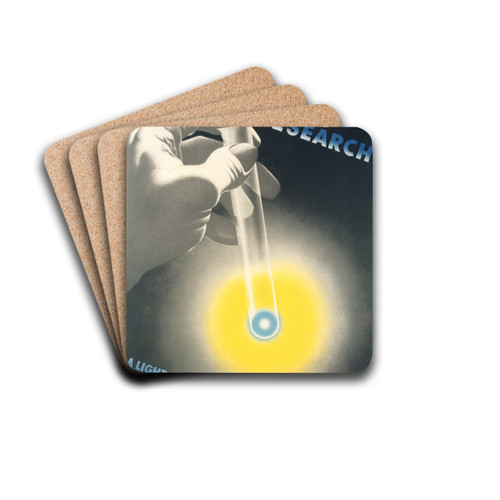 Polio research a light is beginning to dawn by Herbert Bayer Drink Coasters - set of 4