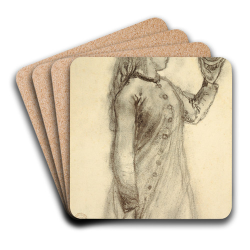 Girl Holding a Shell by Winslow Homer Art Drink Coaster set Girl Holding a Shell by Winslow Homer Art Drink Coaster set