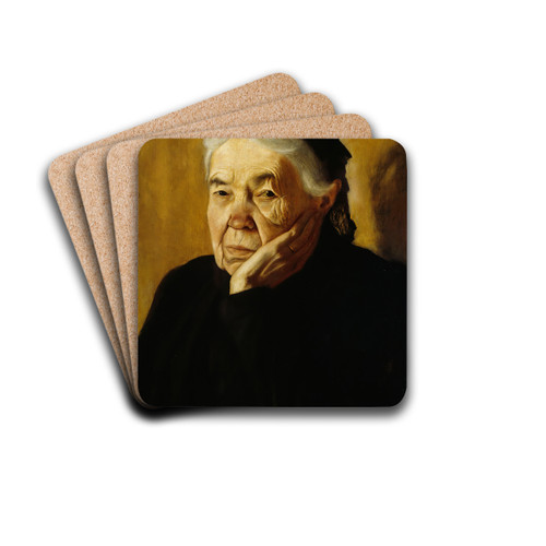 The Artist's Aunt by Hugo Simberg Drink Coasters - set of 4