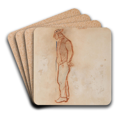 Paysan Breton by Paul Gauguin Art Drink Coaster set Paysan Breton by Paul Gauguin Art Drink Coaster set