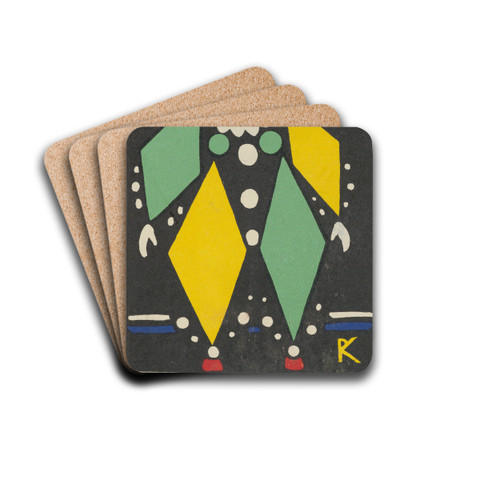 Clown by Rudolf Kalvach Drink Coasters - set of 4