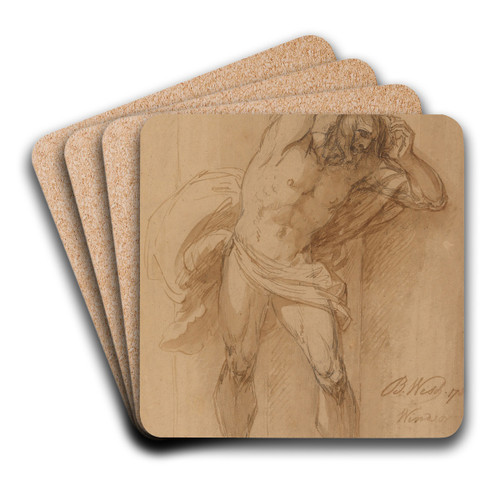 Study for the Crucifixion by Benjamin West Art Drink Coaster set