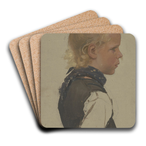 Farm girl by Jakob Becker Art Drink Coaster set