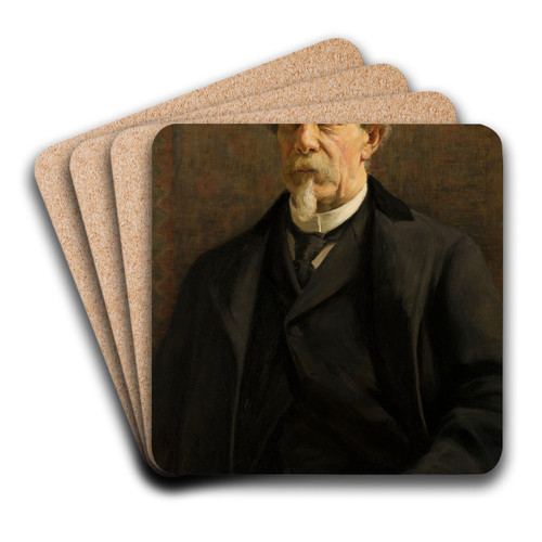 Portrait of Hendrik Dirk Kruseman van Elten (1829-1904) by Elisabeth Frederica Kruseman van Elten Art Drink Coaster set