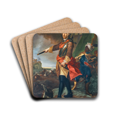 Prinz Eugen von Savoyen als Feldherr by Johann Gottfried Auerbach Drink Coasters - set of 4 Prinz Eugen von Savoyen als Feldherr by Johann Gottfried Auerbach Drink Coasters - set of 4