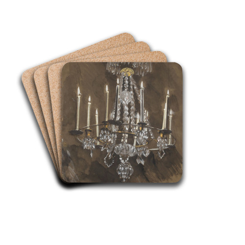Kristallkronleuchter by Adolph von Menzel Drink Coasters - set of 4