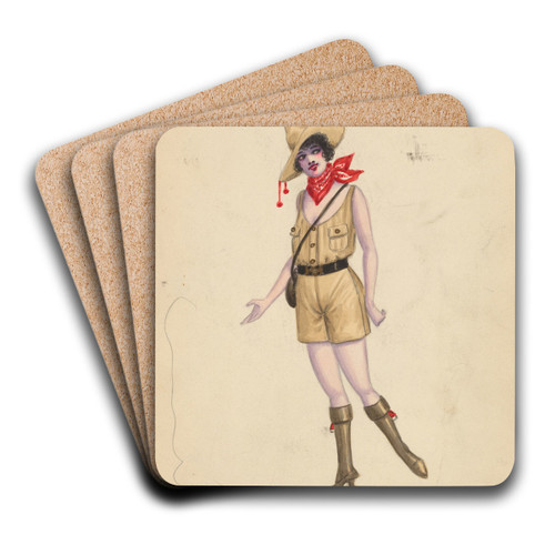 Boy Scout by Will R. Barnes Art Drink Coaster set Boy Scout by Will R. Barnes Art Drink Coaster set
