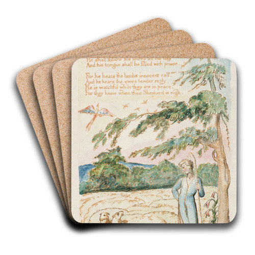 Pl. 21 - The Shephard by William Blake Art Drink Coaster set
