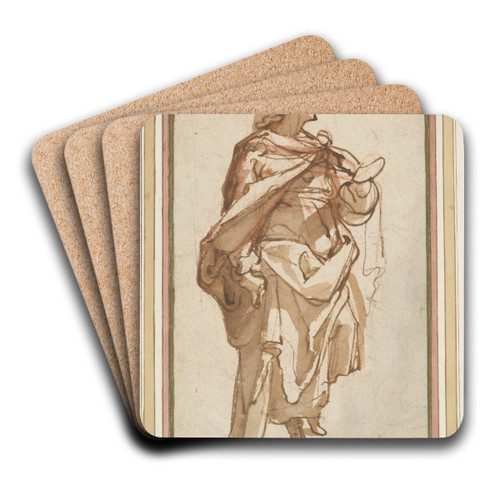 Standing youngman by Jacopo Zucchi Art Drink Coaster set