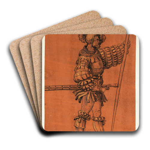 Der Goldene Eidgenosse by Niklaus Manuel Art Drink Coaster set