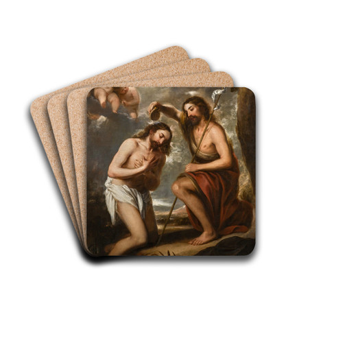 The Baptism Of Christ by Jos Antolinez Drink Coasters - set of 4 The Baptism Of Christ by Jos Antolinez Drink Coasters - set of 4