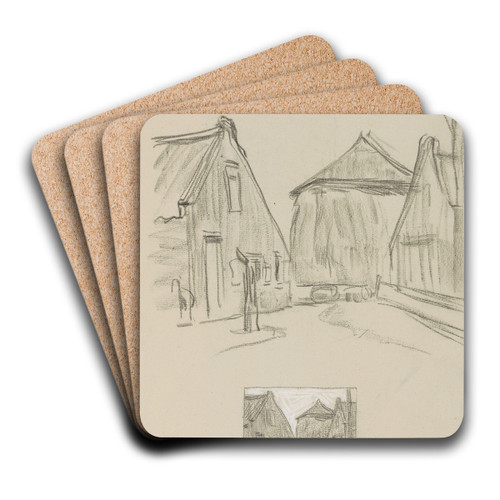 Dorpsstraat by Jan Veth Art Drink Coaster set