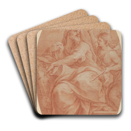The Prophet Jeremiah by Sebastiano Conca Art Drink Coaster set