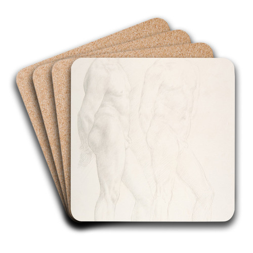 Study of Two Figures by Alphonse Legros Art Drink Coaster set