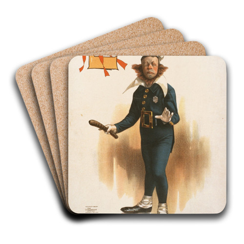 Rice's beautiful Evangeline by Strobridge & Co. Lith. Art Drink Coaster set