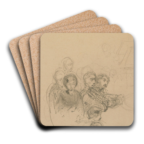 Gamblers by James Abbott McNeill Whistler Art Drink Coaster set