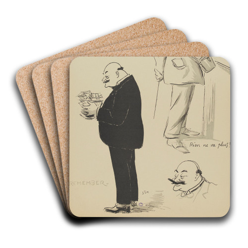 Remember by Georges Goursat (Sem) Art Drink Coaster set