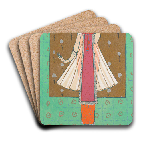 L'Habit Persan by Georges Lepape Art Drink Coaster set L'Habit Persan by Georges Lepape Art Drink Coaster set