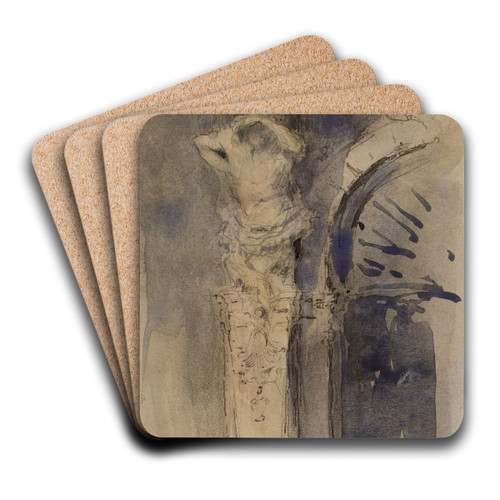 Une cariatide de Puget  l'Htel de Ville de Toulon by Georges Hugo Art Drink Coaster set