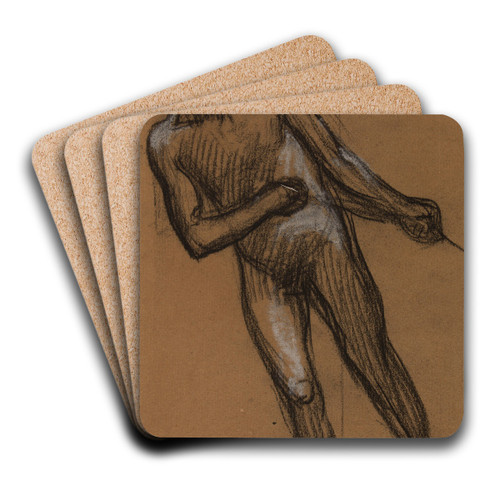 Homme nu de face by Pierre Puvis de Chavannes Art Drink Coaster set