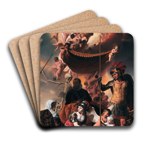 Allegory of the Birth of Frederick Henry of Orange-Nassau by Caesar Van Everdingen Art Drink Coaster set Allegory of the Birth of Frederick Henry of Orange-Nassau by Caesar Van Everdingen Art Drink Coaster set
