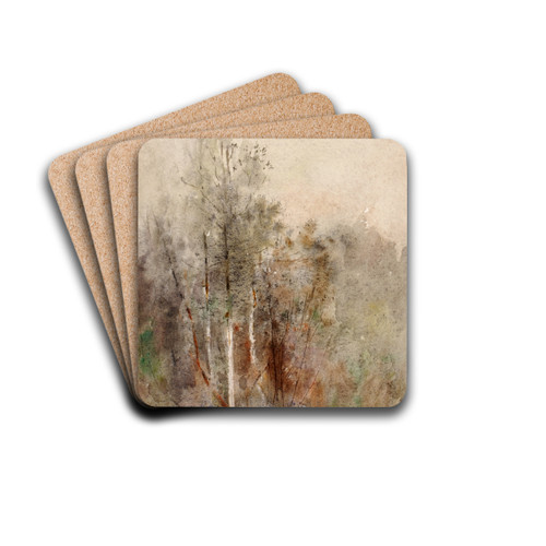A Tree Study by Ross Sterling Turner Drink Coasters - set of 4