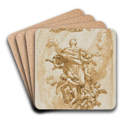 Assumption of the Virgin by Domenico Piola Art Drink Coaster set