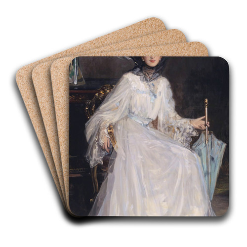 Evelyn Farquhar by Sir John Lavery Art Drink Coaster set