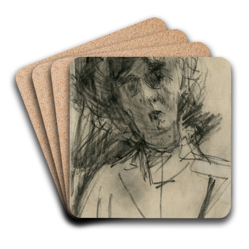 Borstbeeld van een vrouw by Isaac Israls Art Drink Coaster set
