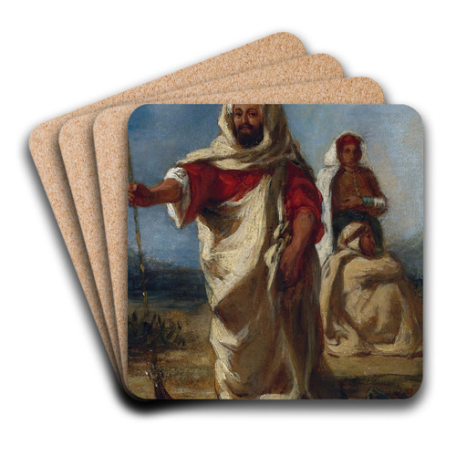 Moroccan Chieftain by Eugne Delacroix Art Drink Coaster set