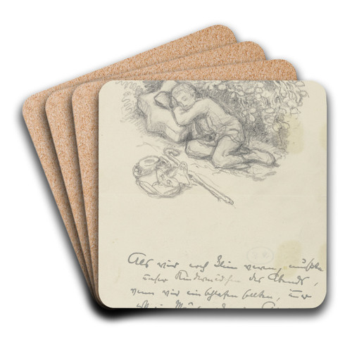 A resting boy by Rudolf Gudden Art Drink Coaster set