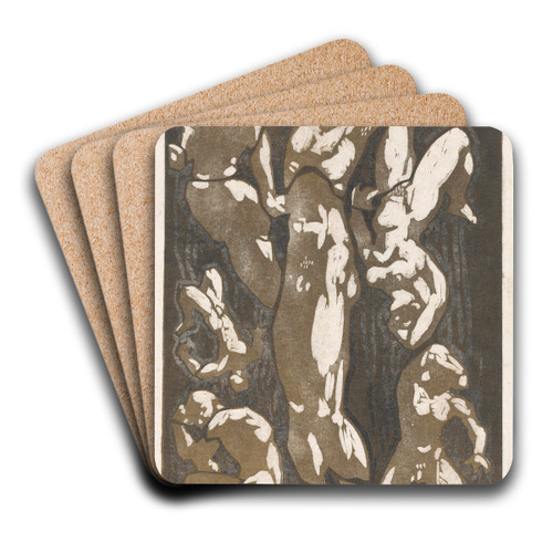 Compositie met zes menselijke figuren by Reijer Stolk Art Drink Coaster set