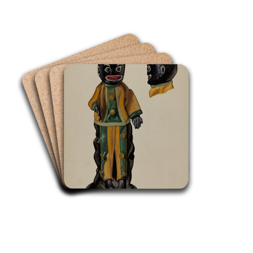 Negro Hand Puppet by Beverly Chichester Drink Coasters - set of 4