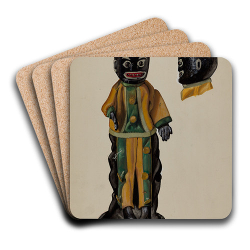 Negro Hand Puppet by Beverly Chichester Art Drink Coaster set